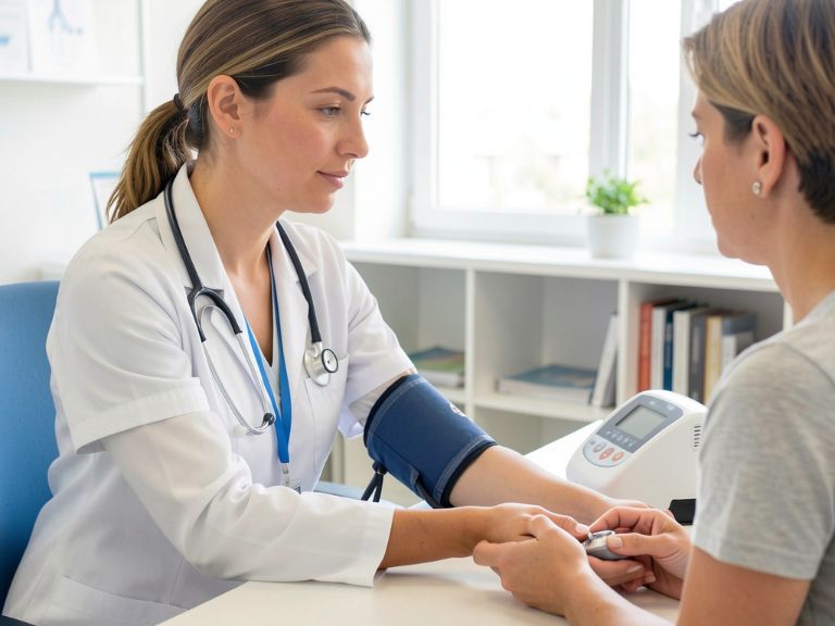 healthcare worker providing patient care in a US medical clinic