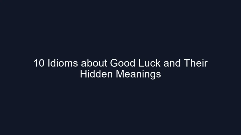 10 Idioms about Good Luck and Their Hidden Meanings