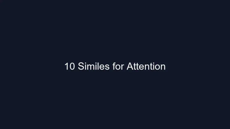 10 Similes for Attention