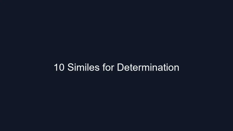 10 Similes for Determination