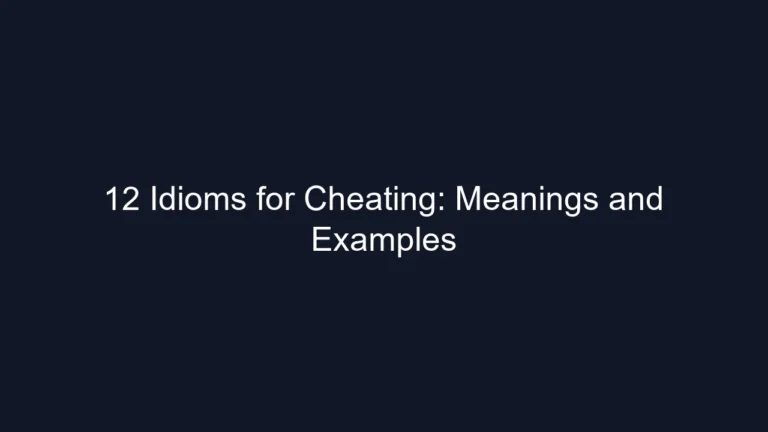 12 Idioms for Cheating: Meanings and Examples