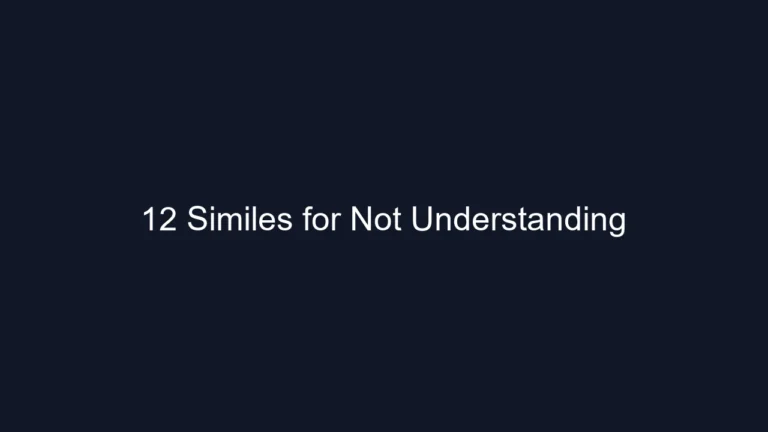12 Similes for Not Understanding