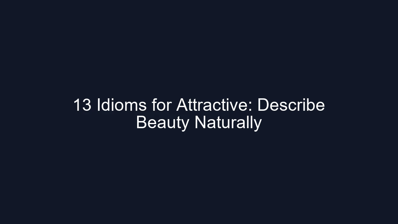 13 Idioms for Attractive: Describe Beauty Naturally
