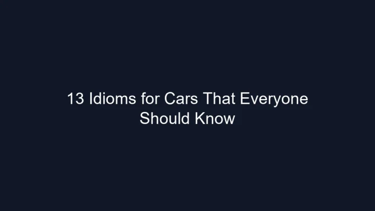 13 Idioms for Cars That Everyone Should Know