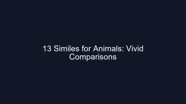 13 Similes for Animals: Vivid Comparisons