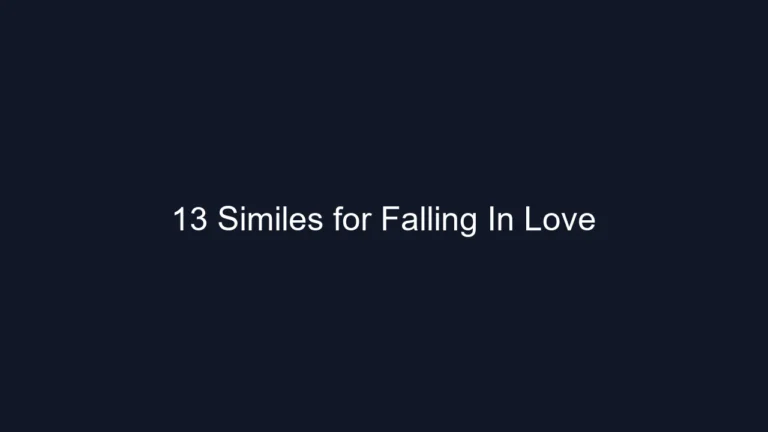 13 Similes for Falling In Love