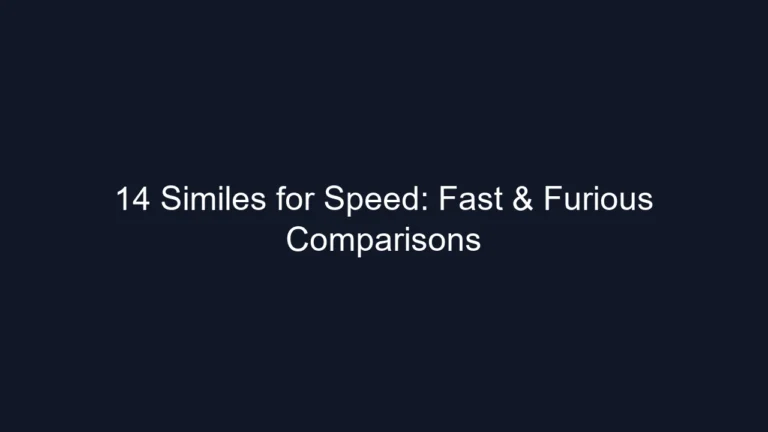 14 Similes for Speed: Fast & Furious Comparisons